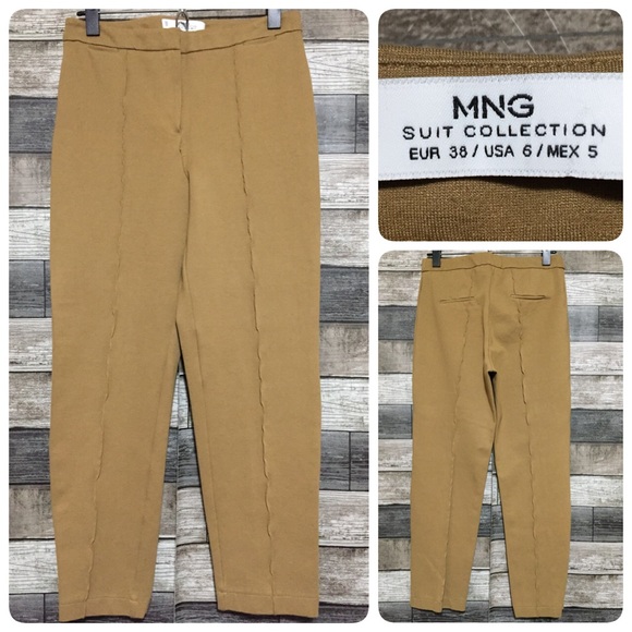 Mng Suit Collection Knit Stretch Pants Women’s 6 (Inseam 25) Flaw Read - Picture 1 of 11
